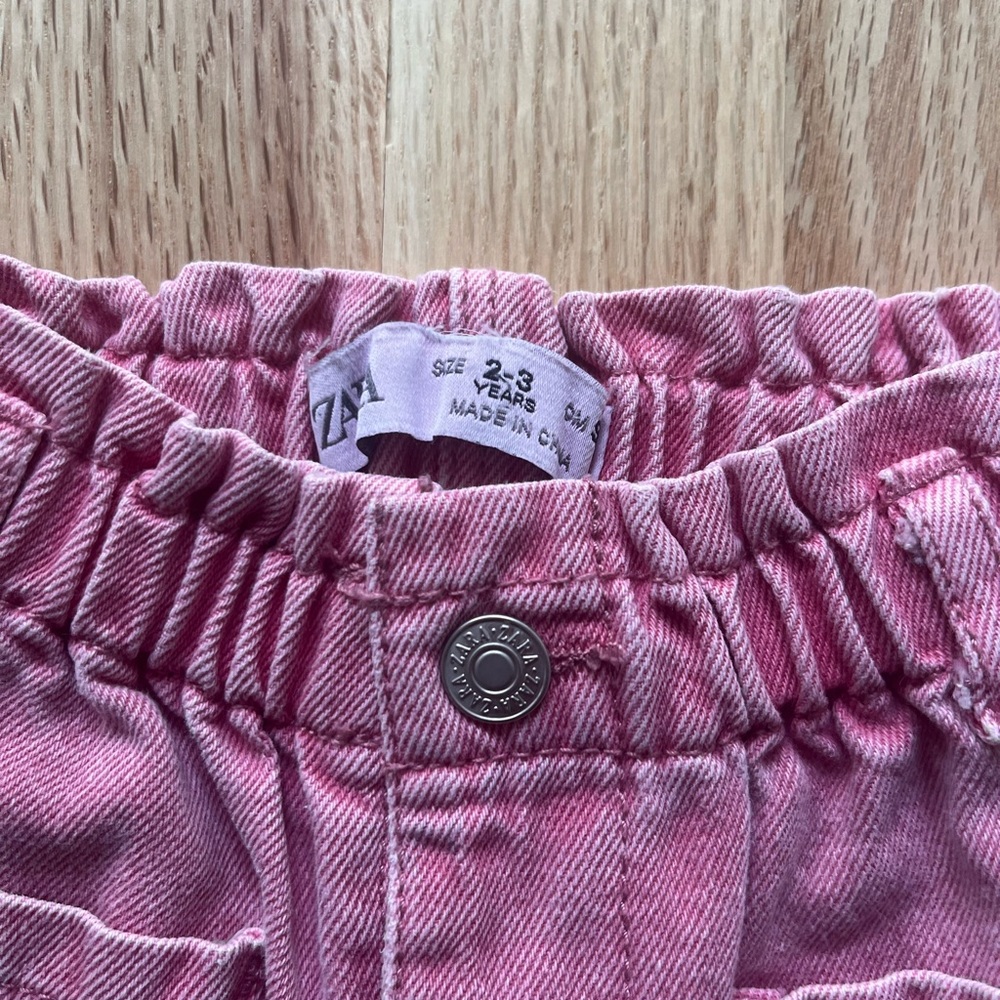 Zara Paper Bag Jeans - Pink, 2-3Y - Picture 3 of 4